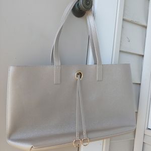 Silver tote bag